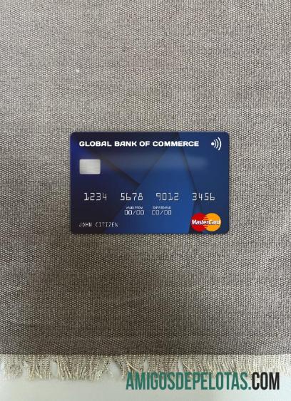 Banco Global de Comércio de Antígua e Barbuda Mastercard Photolook Front exemplo real